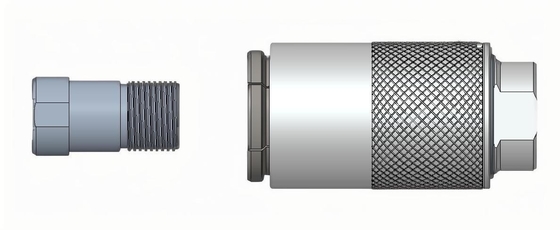 Seri TF230 dengan baik dibuat Threaded Stainless Steel Dan Aluminium Alloy Sleeve Type Quick Connect Coupling